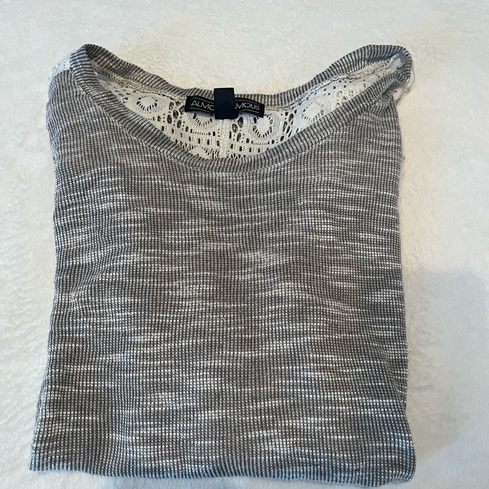 Almost Famous size small grey and white